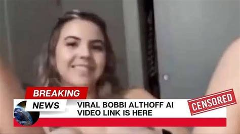 bobby althoff leaks|Bobbi Althoff responds to leak video going viral